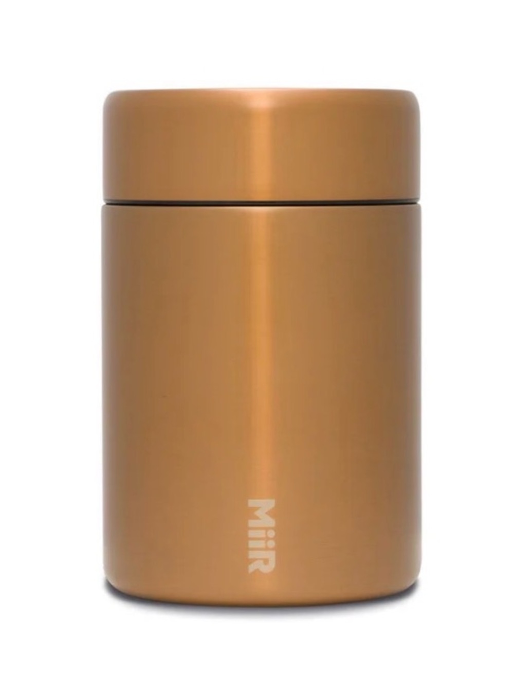 Miir 12oz airtight stainless steel coffee canister.